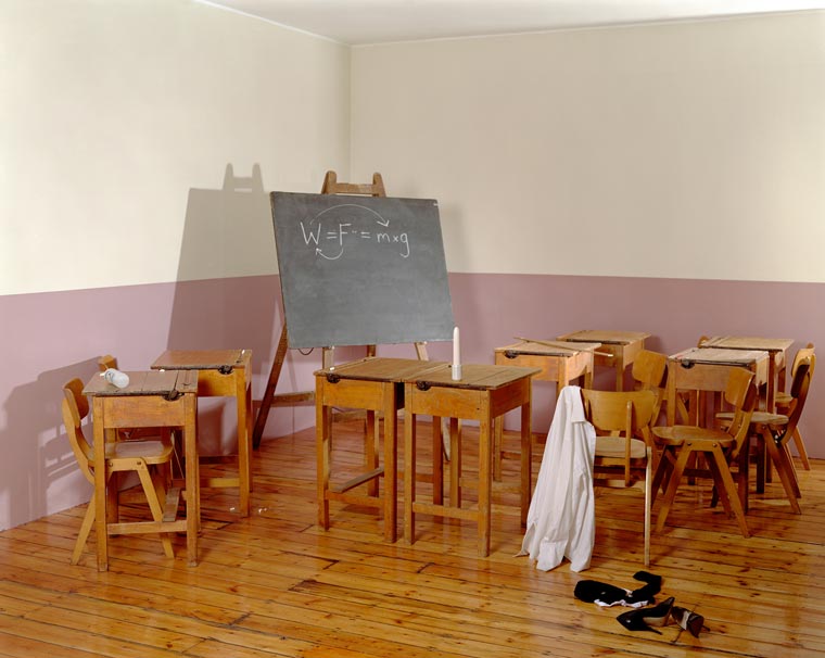 Empty porn sets, class room set